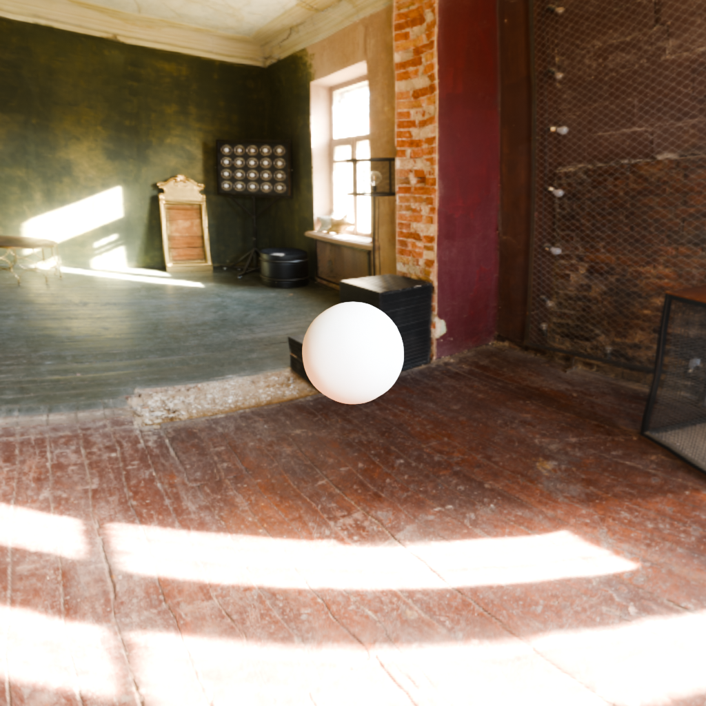 fig 7: Global Illumination using environment image and Image Based Lighting (IBL).